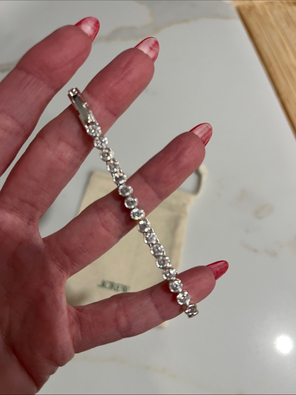J. Crew Round Cubic Zirconia Tennis Bracelet